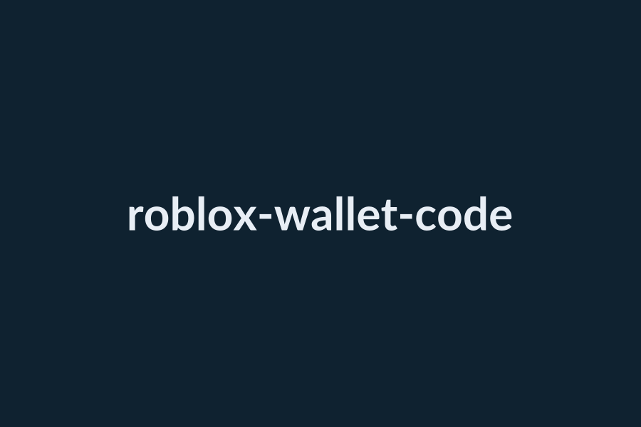 Roblox Wallet Code | RU